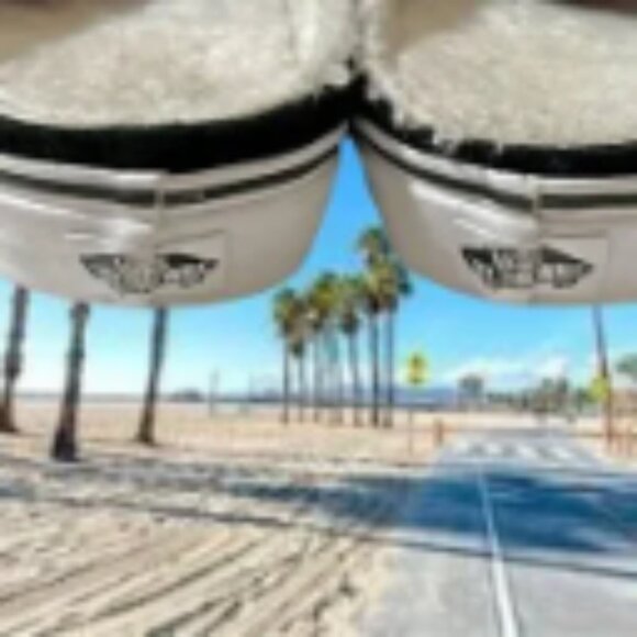 Vans Mules Men 6.5 Women 8 Black White Slip On Mules Casual Unique Used y2k - Picture 12 of 14